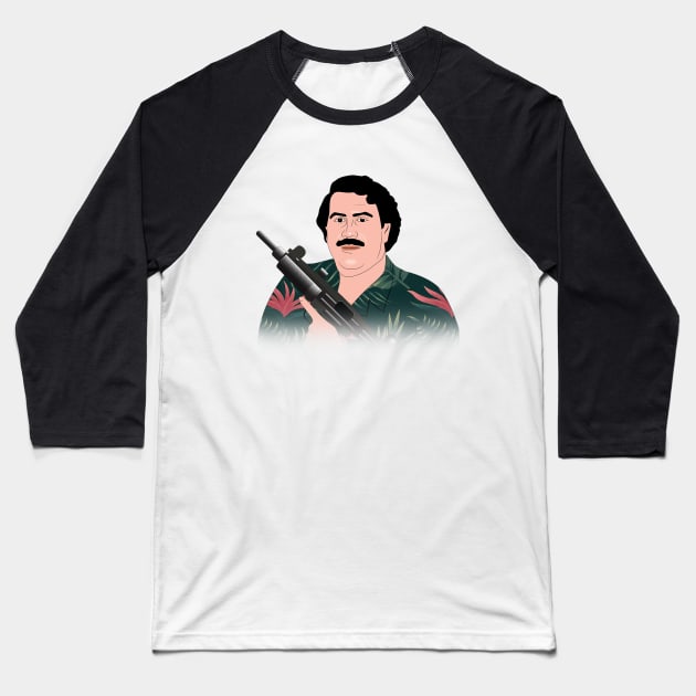 Pablo Escobar Baseball T-Shirt by Elcaiman7